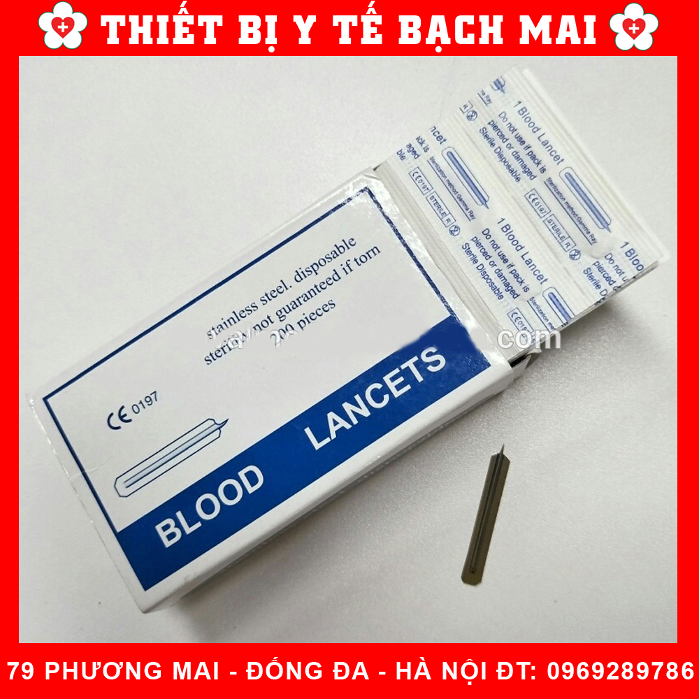 Kim chích máu nặn mụn blood lancets- hộp 200 kim
