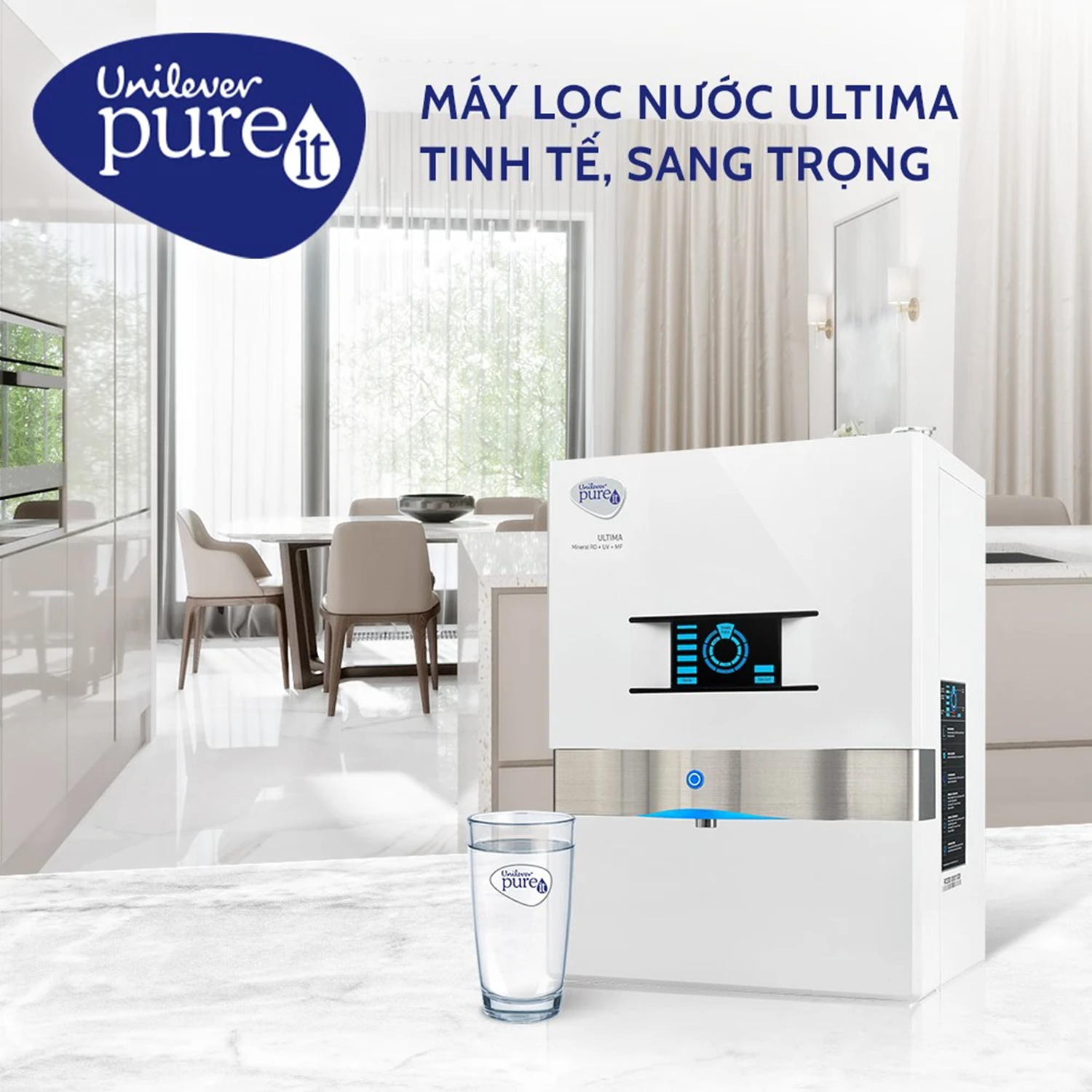 Máy Lọc Nước Unilever Pureit Ultima - Trắng - Đen