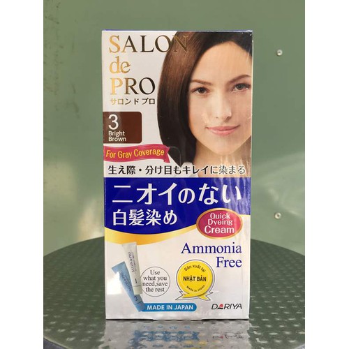 Kem Nhuộm Tóc Phủ Bạc Salon De Pro 3 (Màu Nâu Sáng)