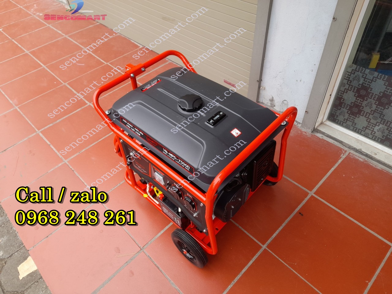 Máy phát điện chạy xăng 5kw vinafarm vn-mpd-7500d đề