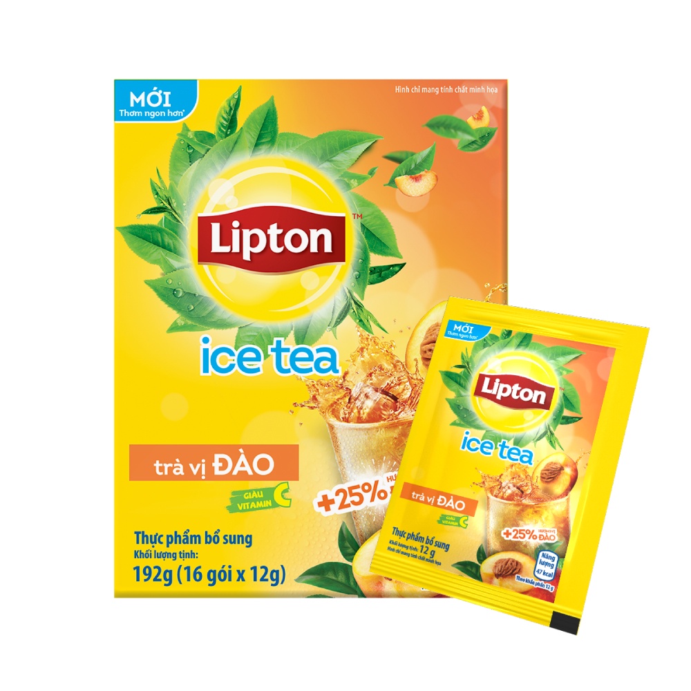 Trà Hòa Tan Lipton Vị Đào 16 Gói Lipton Peach Ice Tea
