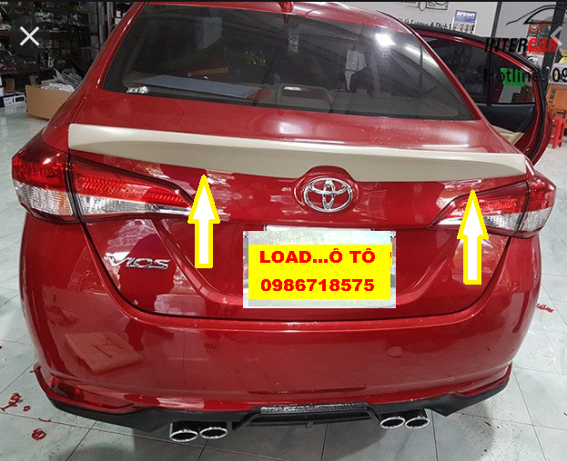 Đuôi gió liền cốp xe toyota vios 2023-2014 hàng mộc chưa sơn cao cấp