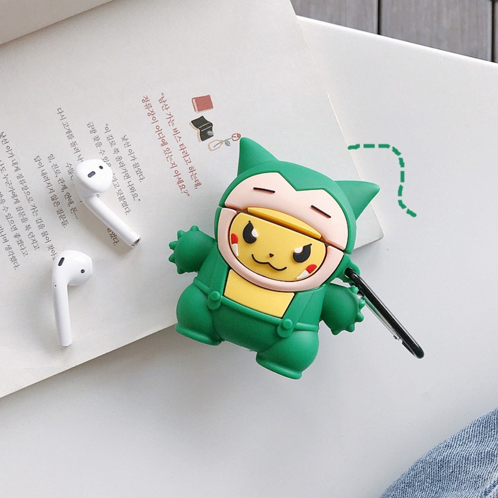 Case airpods 1/2 Pikachu Snolax hợp thể - vỏ bảo vệ hộp đựng tai nghe airpod 1096CAPHT