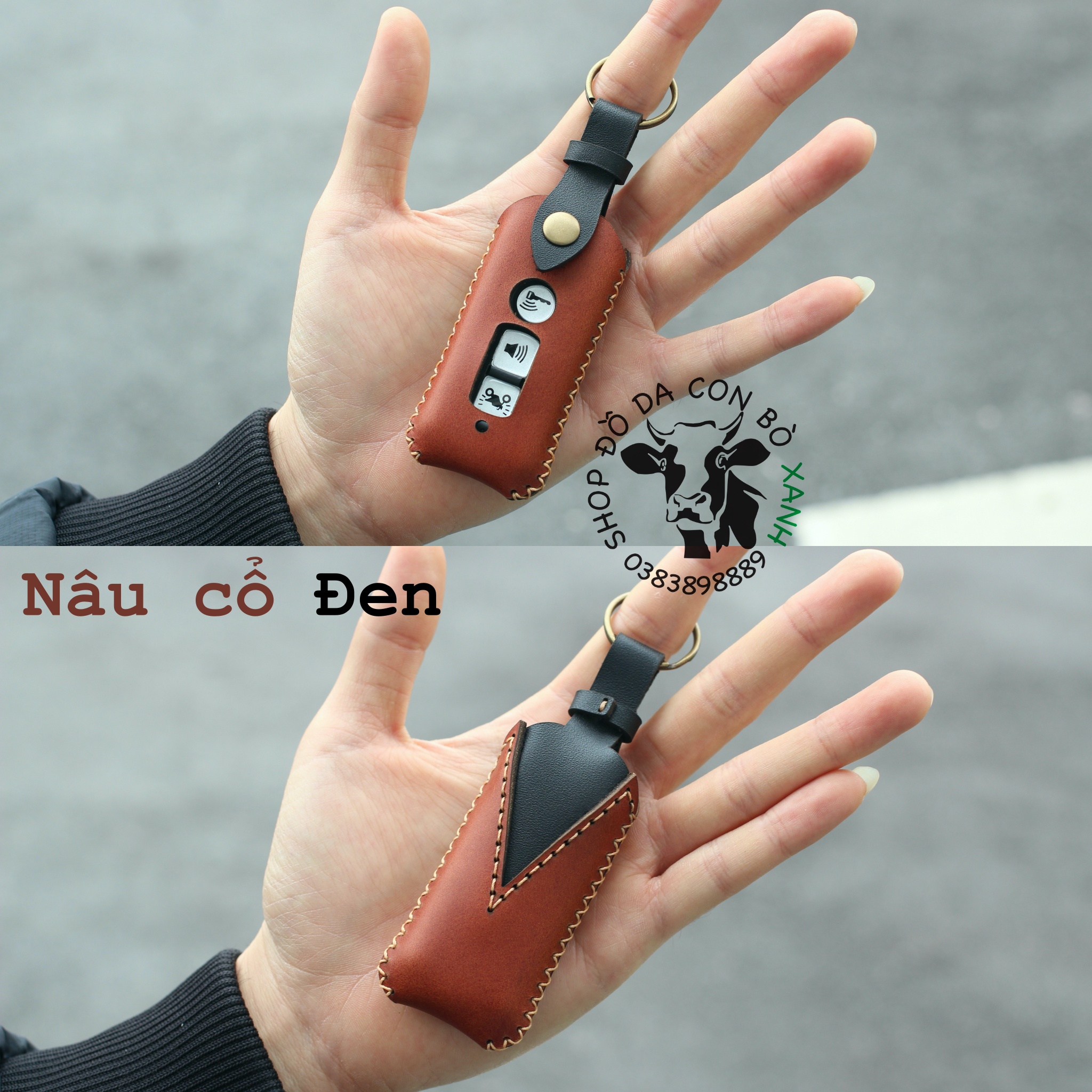 Bao Da Chìa Khóa Sh, Sh Mode, PCX handmade da thật (mẫu mới)