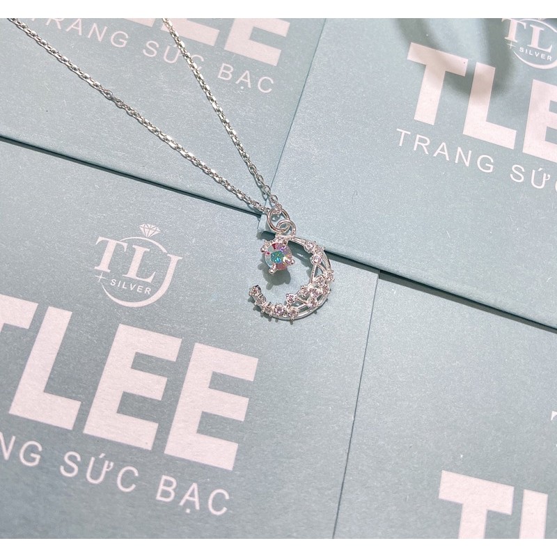 Dây chuyền bạc nữ TLEE mặt trăng pha lê TleeJewelry