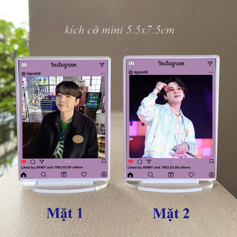 Tượng instagram BTS kích cỡ mini ( in 2 mặt khác nhau)