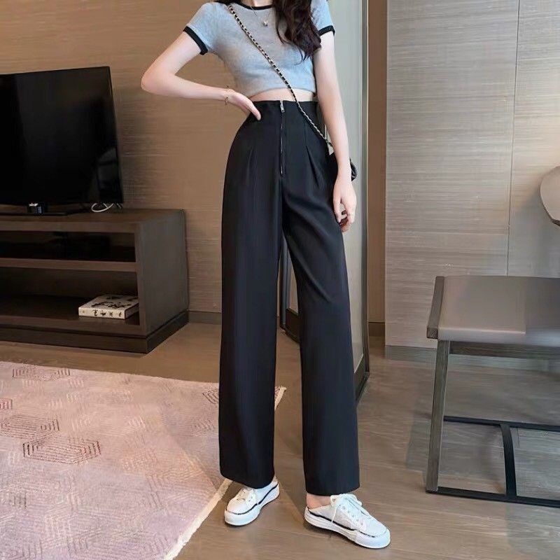 ❣ Quần ống suông cạp gen bụng khóa trước