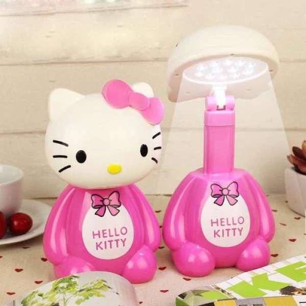 Đèn Led để bàn kitty hồng - Doreamon xanh - Đèn để bàn cho bé