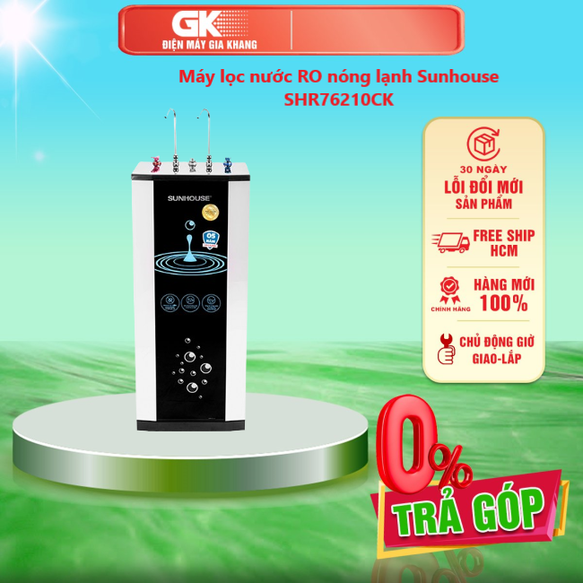 Máy lọc nước ro nóng nguội lạnh sunhouse shr76210ck 10 lõi - giao toàn quốc - freeship hcm