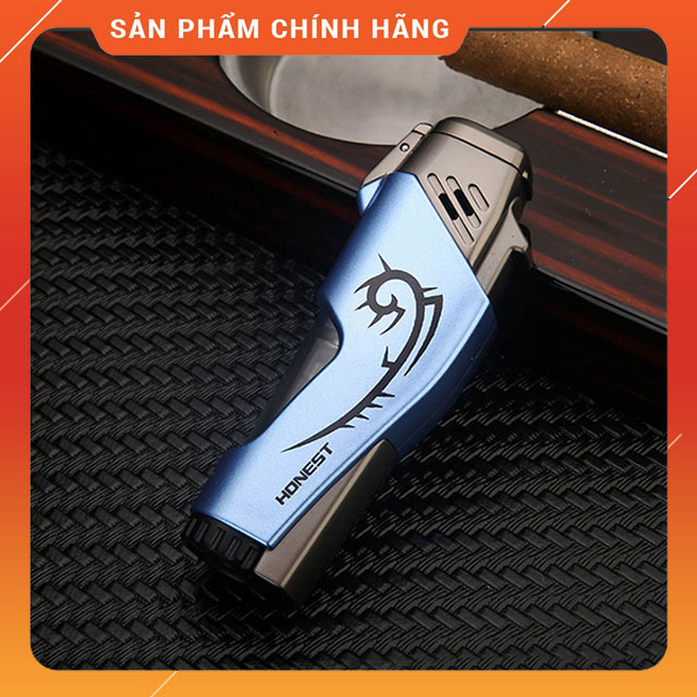 Vỏ hộp quẹt bật lửa gas honest bcz-752 khò 2 tia cực mạnh - nhiều màu