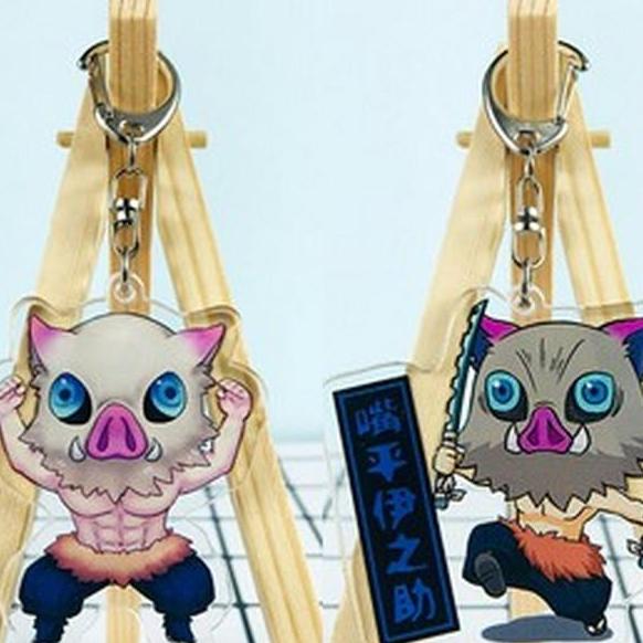 Móc khóa Kimetsu No Yaiba Thanh gươm diệt quỷ mica ẢNH ANIME CHIBI dễ thương