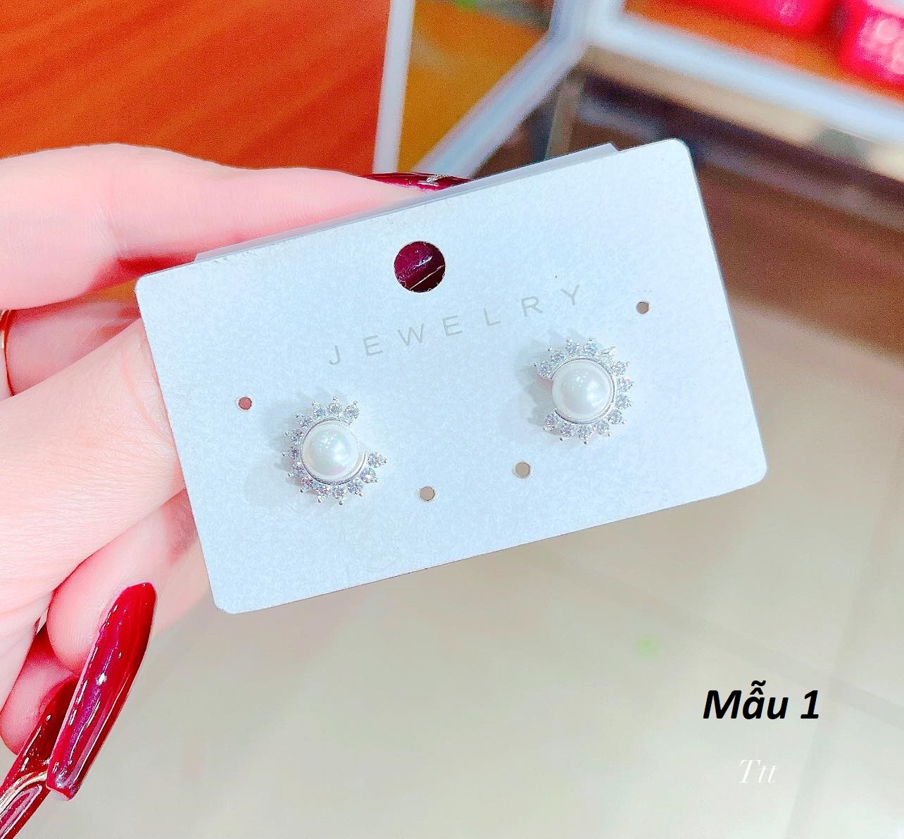 Bông tai bạc thời trang chất liệu bạc s925 MS065b