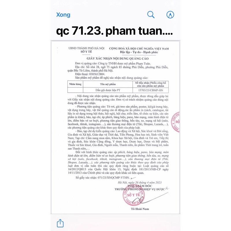 Dầu Gội Trị Gàu Nấm Da Đầu Phạm Tuân