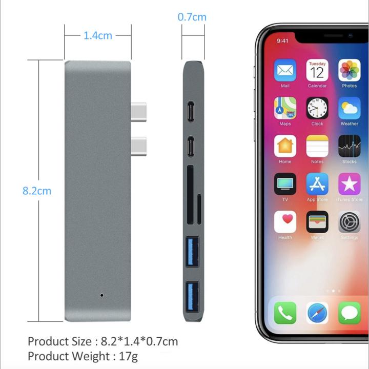 Smart store - bộ chia cổng macbook hud dual typec 7in1 40gbps hdmi 4k