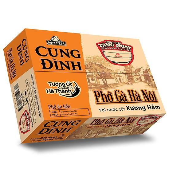 Thùng 30 gói phở gà Hà Nội Cung Đình 68g