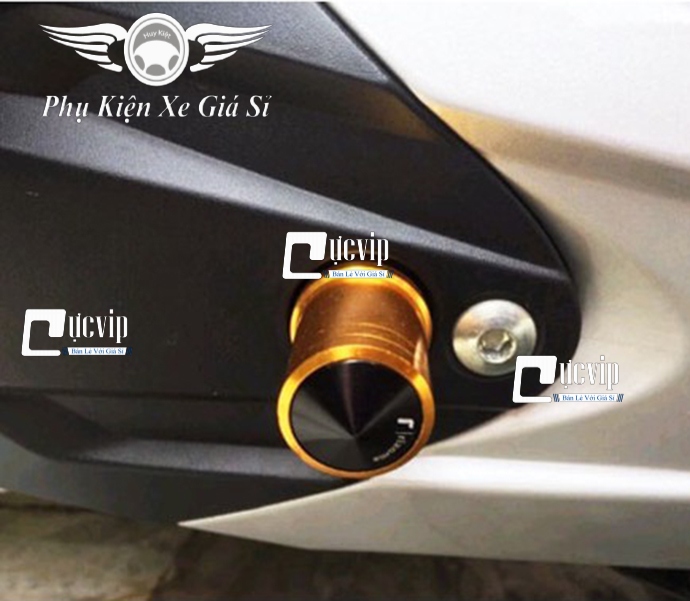 (ĐEN) Chụp Giò Đạp Xe Máy Nhôm MS2261