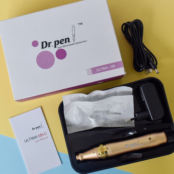 [HOT] Máy phi kim Dr Pen M5 vàng tích điện cấy tảo cấy phấn phi kim