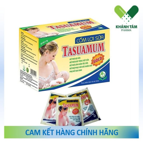 Cốm lợi sữa TASUAMUM Gold (Hộp 20 túi, 40 túi) [Tasuamom, tasumum, tasumom] _Khánh Tâm