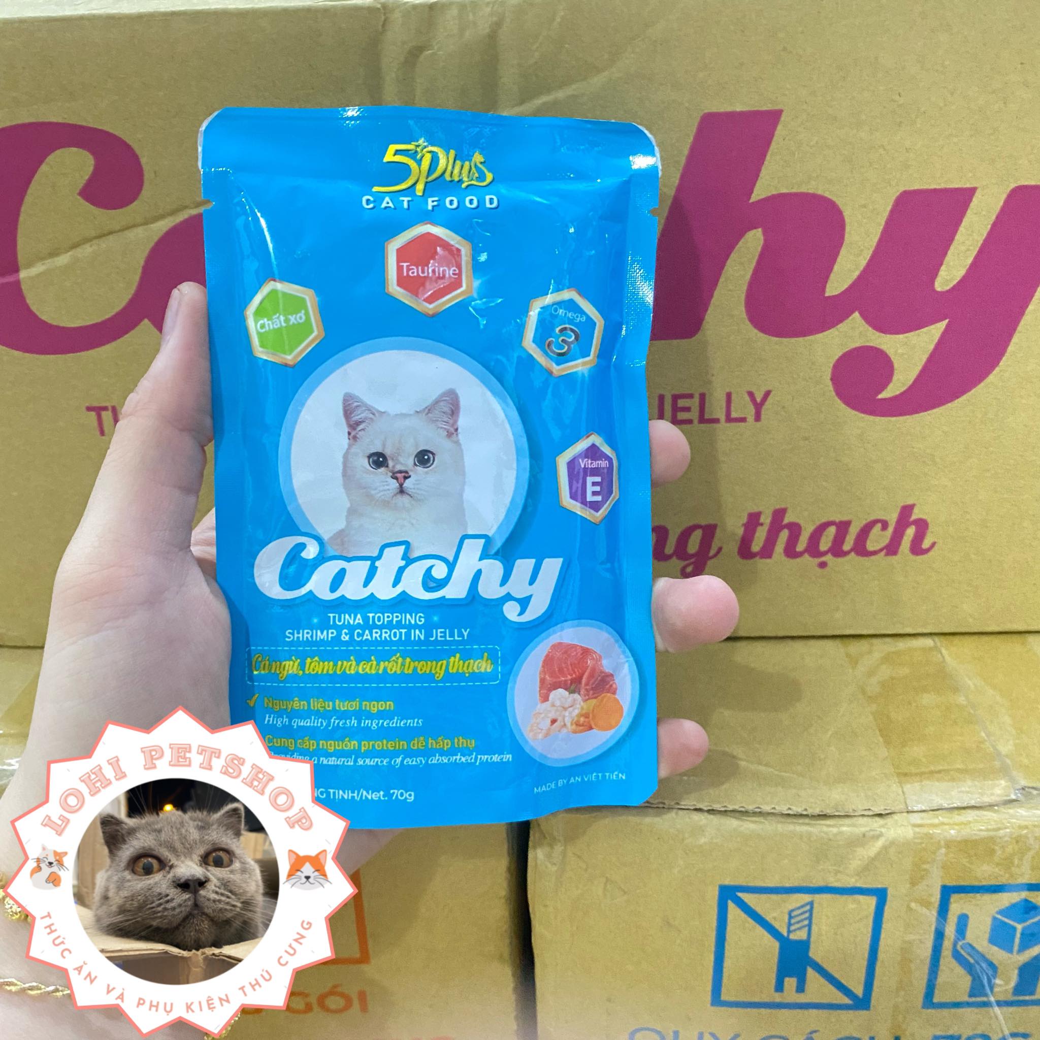 Pate 5plus catchy 70gr cho mèo - Chọn vị