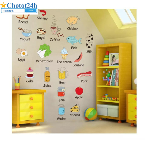 [HCM]Decal Dán Tường Món Ăn WD47