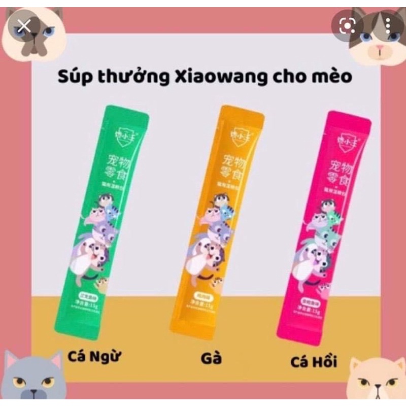 Soup Thưởng Cho Mèo Thanh 15G - Súp Thưởng Shizuka/Catfood/Xiaowang