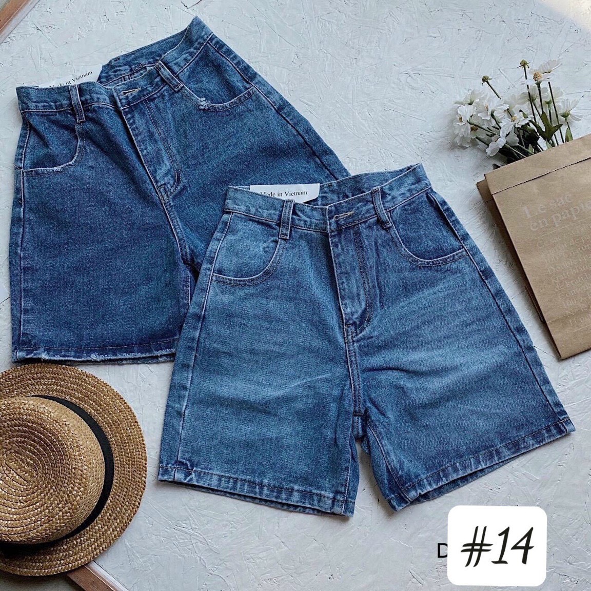 [HCM]Quần Short Ngố Jean Nữ Kiểu Trơn Xinh Xắn Chất Jean Hàng VNXK Bao Đẹp Bao Xịn-JT