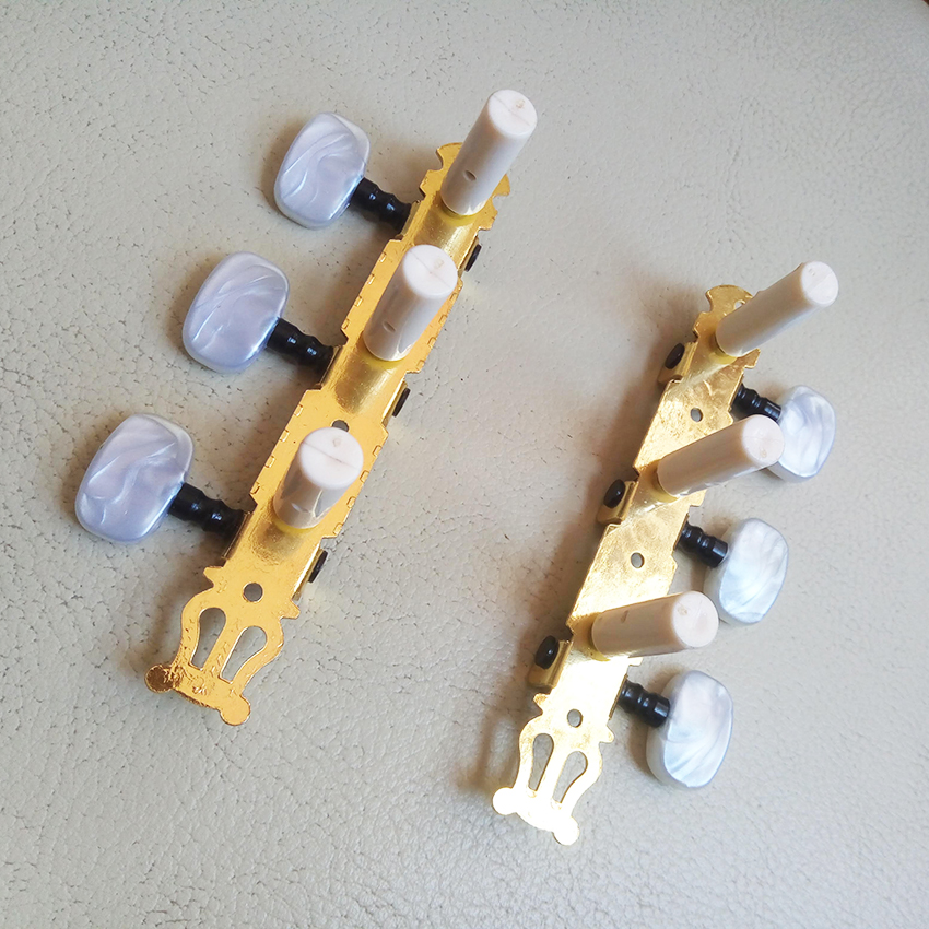 Bộ khóa đàn guitar Classic bằng sắt mạ màu vàng gold - Machine heads guitar Classic - Duy Guitar Store phụ kiện nhạc cụ đàn ghita