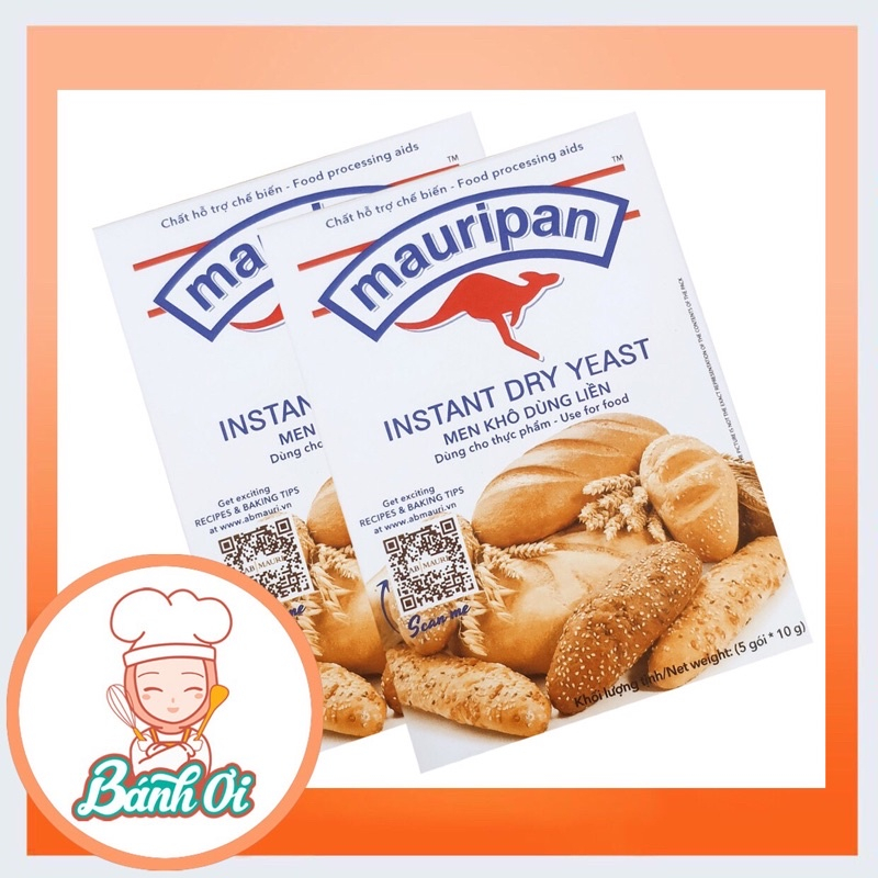 Men nở, men khô Mauripan ( hộp 5 gói 10g) - Bánh Ơi