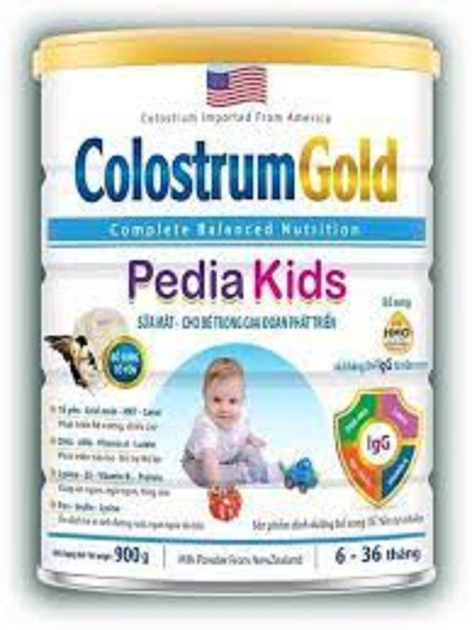SỮA BỘT COLOSTRUM GOLD PEDIA KID 900G(6-36 tháng)