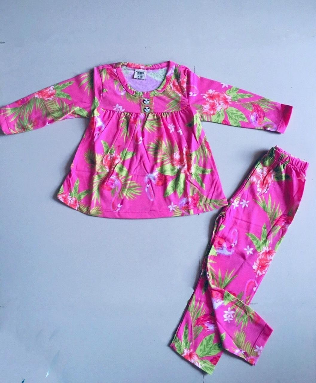 (10-16KG) Bộ thun coton TAY dài QUẦN DÀI bé gái, dễ thương, vải mềm CO GIÃN 166