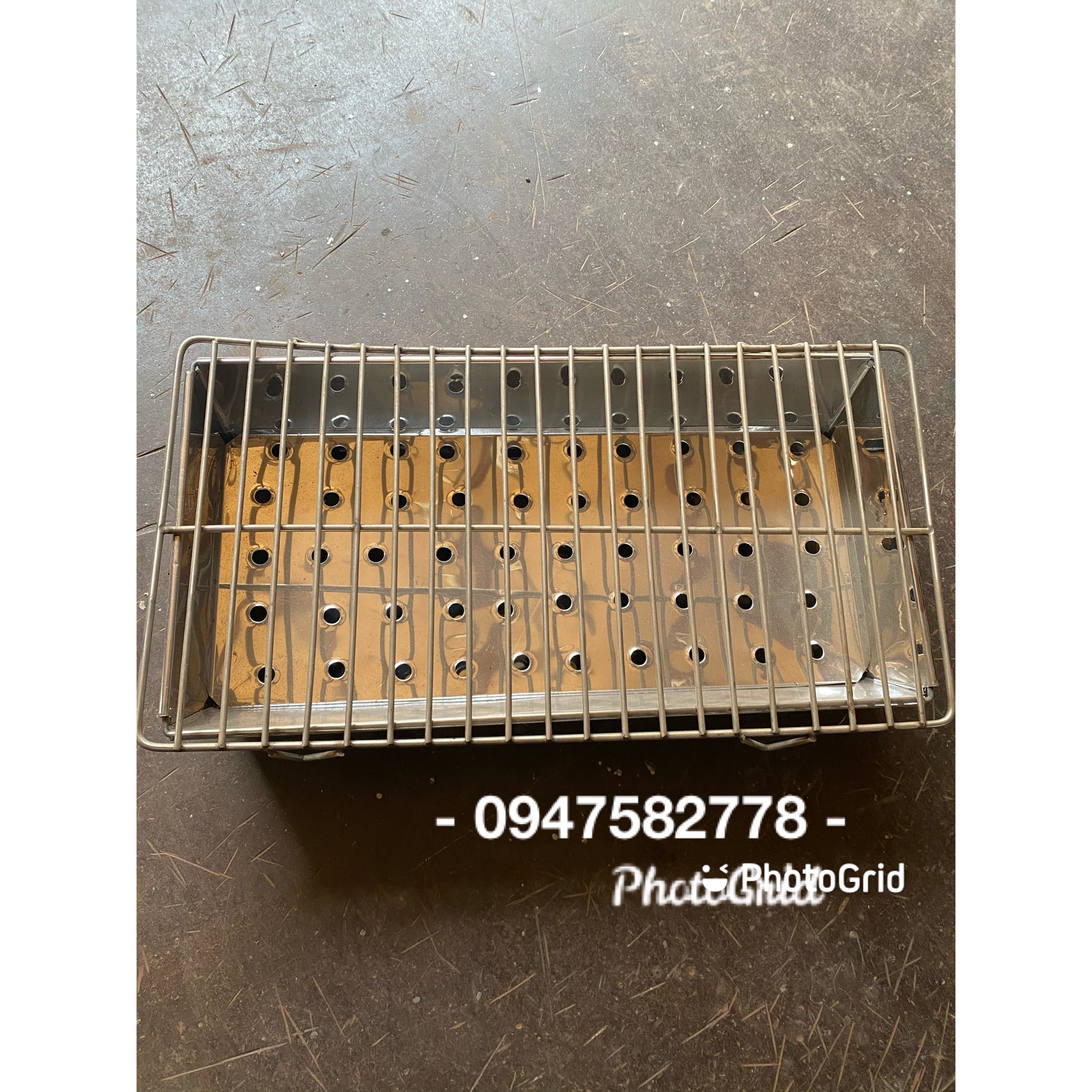 Bếp khay nướng than INOX có kèm khay