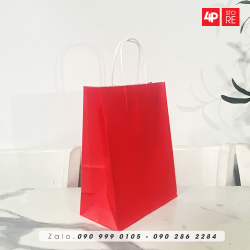 10 TÚI KRAFT ĐỎ NHIỀU SIZE - HÀNG CÓ SẴN
