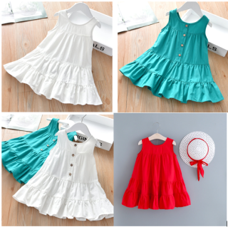 Váy cotton 3 tầng khuy sau cực xinh cho bé gái 5-40Kg thumbnail
