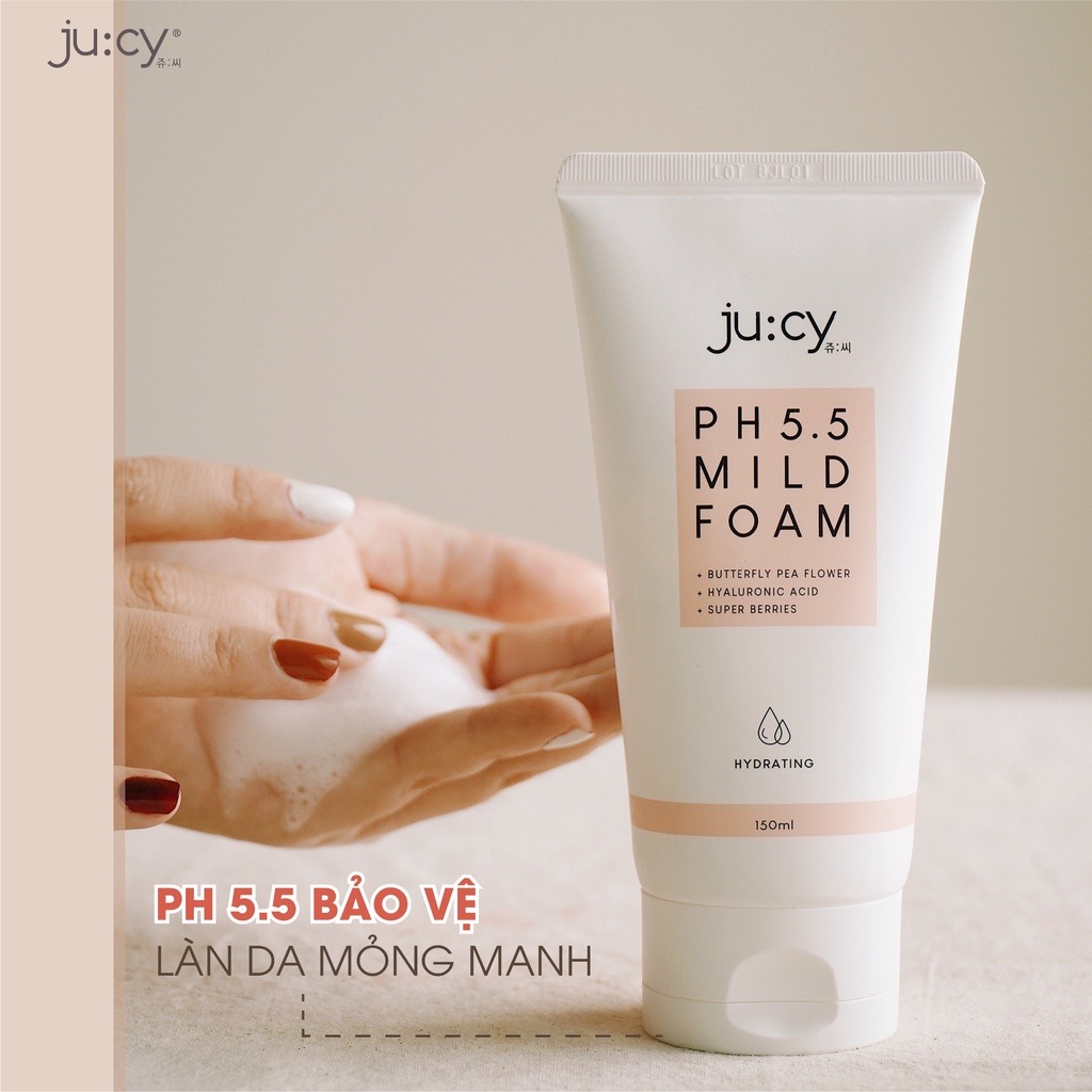 Sữa rửa mặt Ju:cy (JuCy) pH 5.5 Mild Foam 130ml