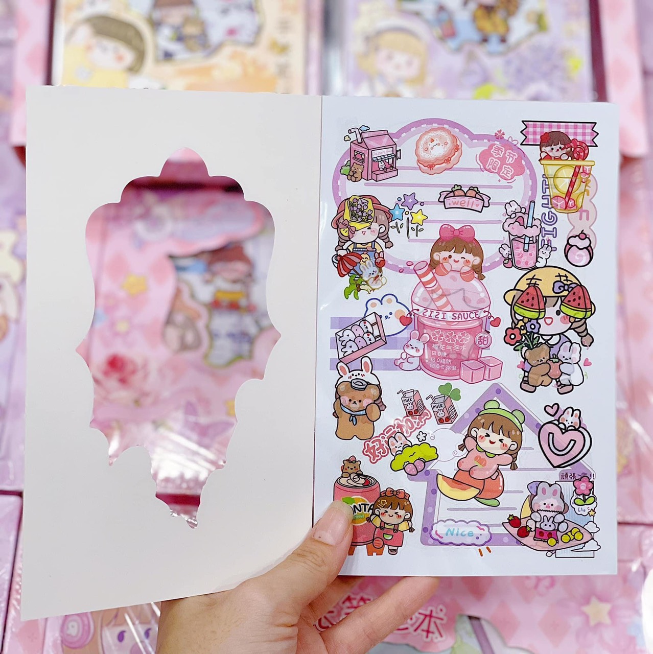 Sổ sticker hình dán hoạt hình dễ thương cho bé