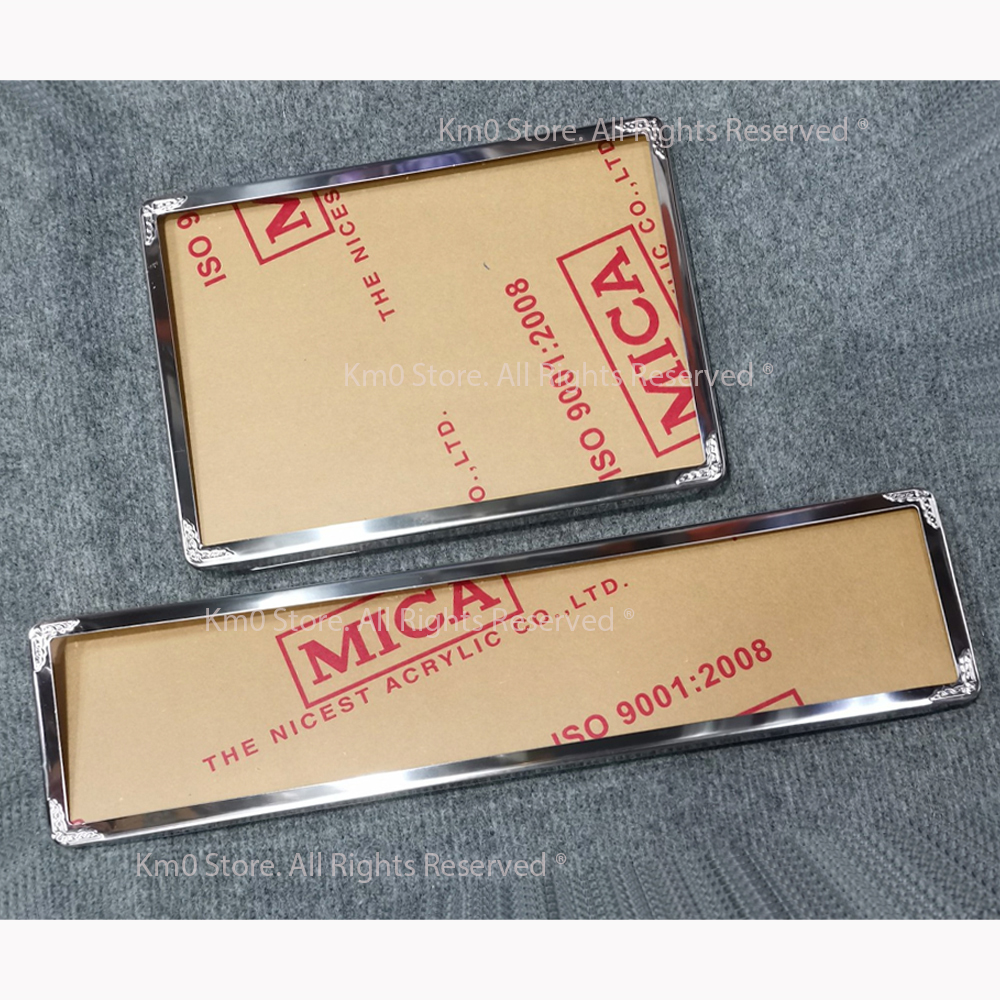 Bộ khung biển số inox xe ô tô loại thường vt1025