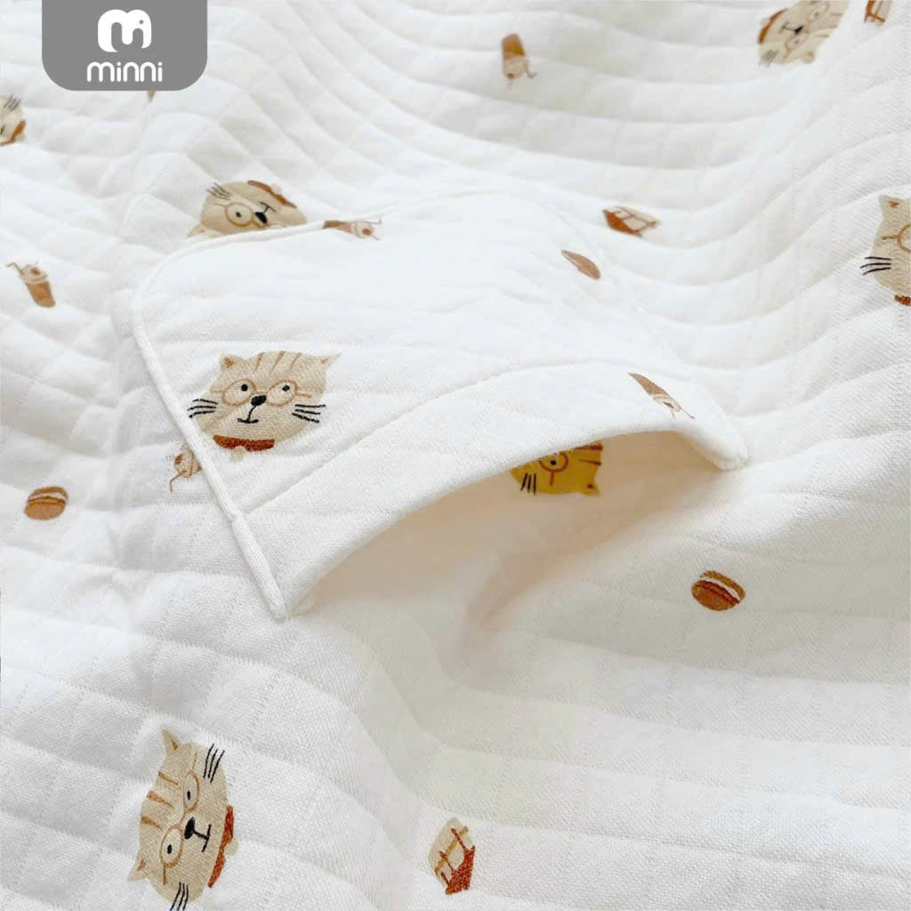 Áo Choàng Trần Bông Minni Có Mũ Đa Năng Cho Bé Size 4-5Y MN0019