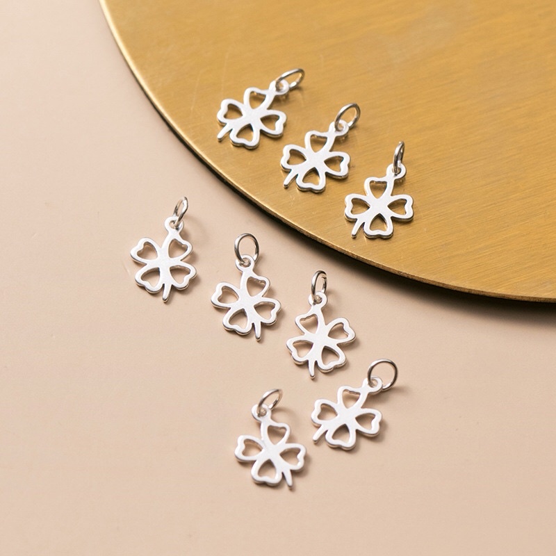 [S925] Charm bạc cỏ 4 lá xinh xắn - MH336