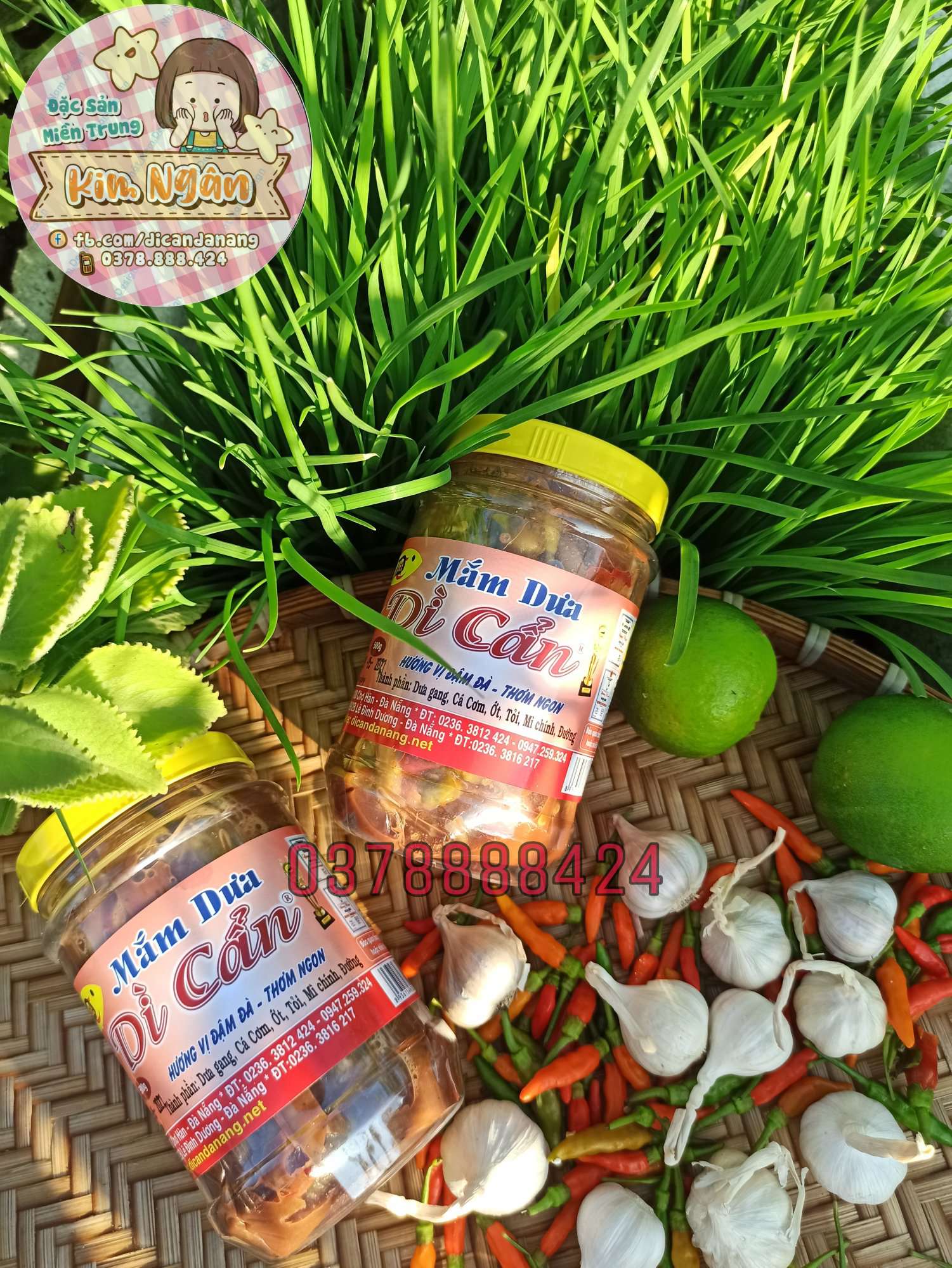 [HCM]2 hủ Mắm Dưa Dì Cẩn 500g