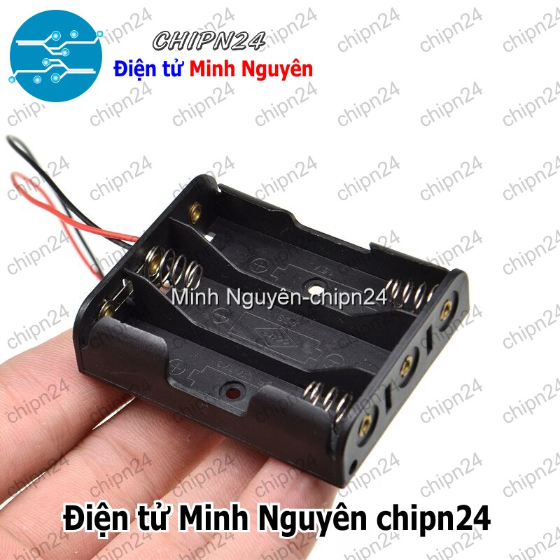 [1 cái] (C3) Hộp Đế pin 3 viên AA - HH000607