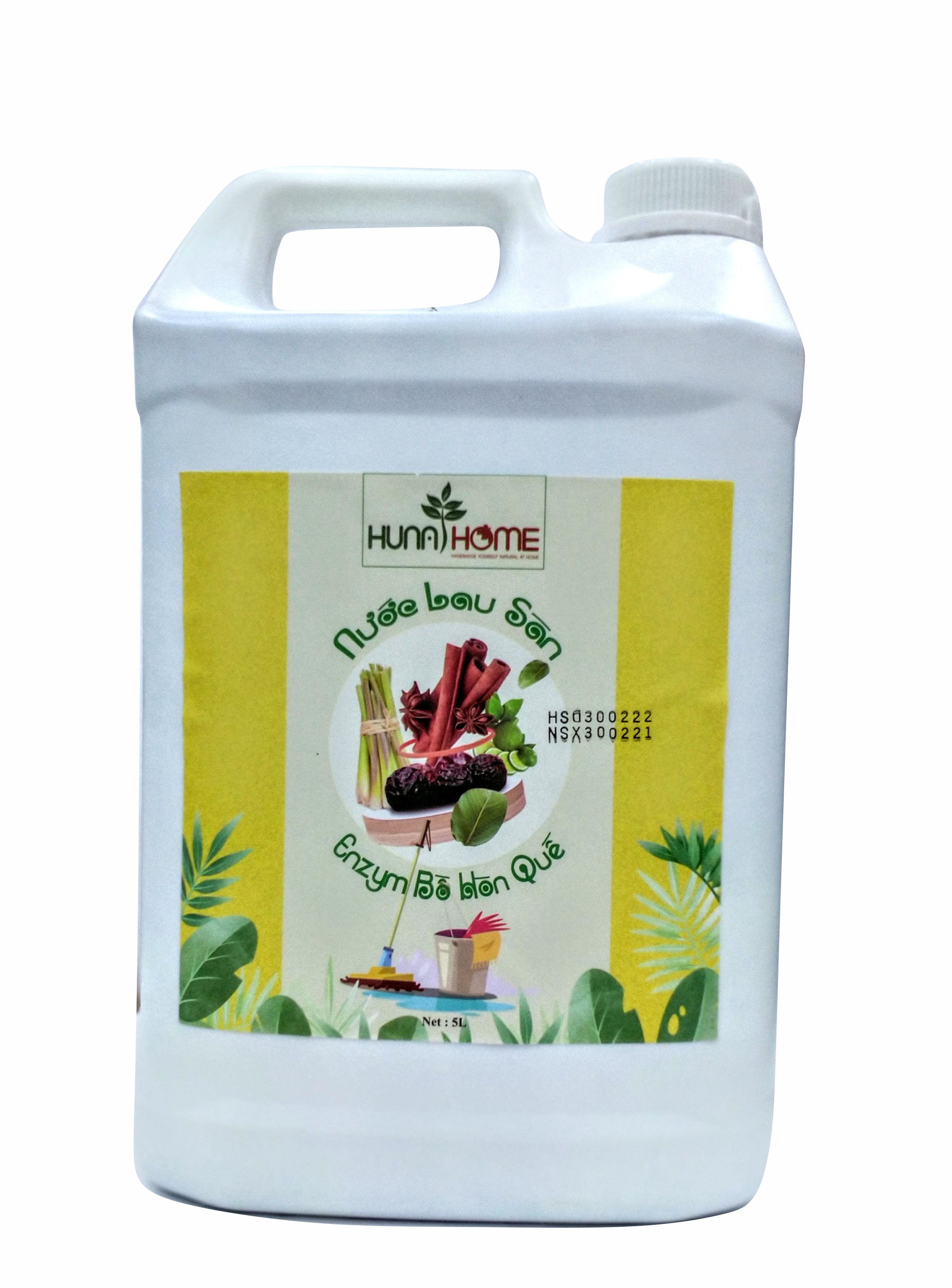 Nước lau sàn enzym bồ hòn quế - thương hiệu Hunahome