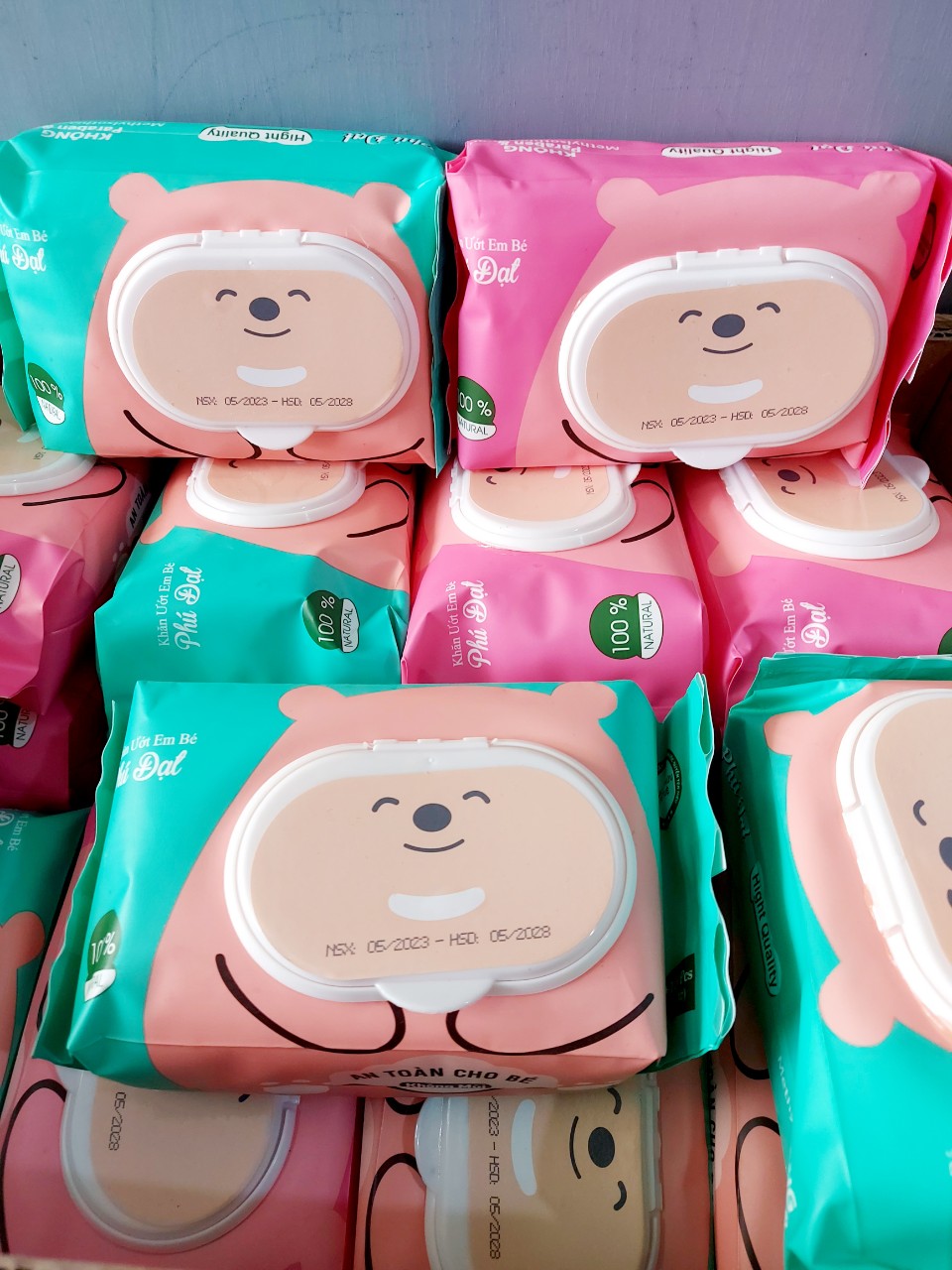 Khăn Ướt Không Mùi Baby Phú Đạt 120 tờ 500gr Date 2026