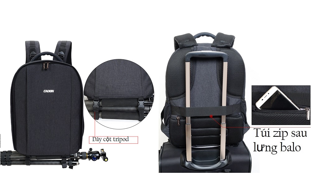 [HCM]Balo máy ảnh Caden D10.