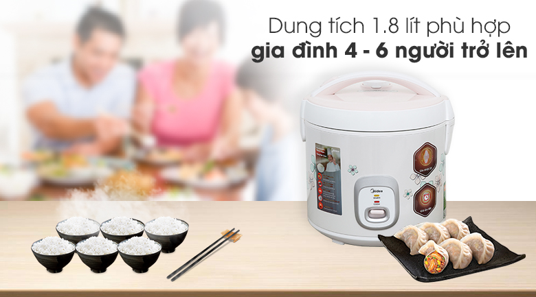 Nồi cơm điện Midea 1.8 lít MR-CM1825