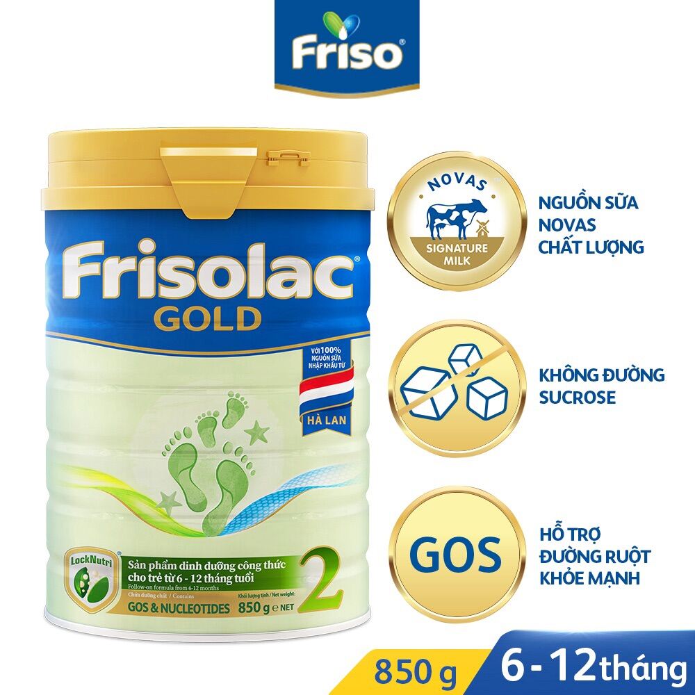 [Hoàn tiền 12%] Friso gold 2 850g