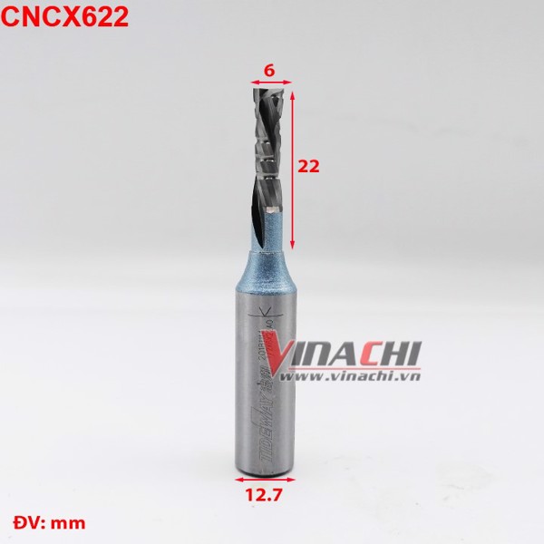 Mũi cắt CNC Tideway xoắn 6x20mm