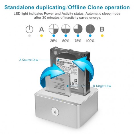Đế đọc ổ cứng HDD Dock 2.5/3.5 SATA USB 3.0 Unitek hàng chính hãng (Y - 3026)