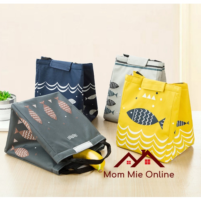 Túi giữ nhiệt đựng cơm Bento Nhật Bản - Loại Dán - J134, T024