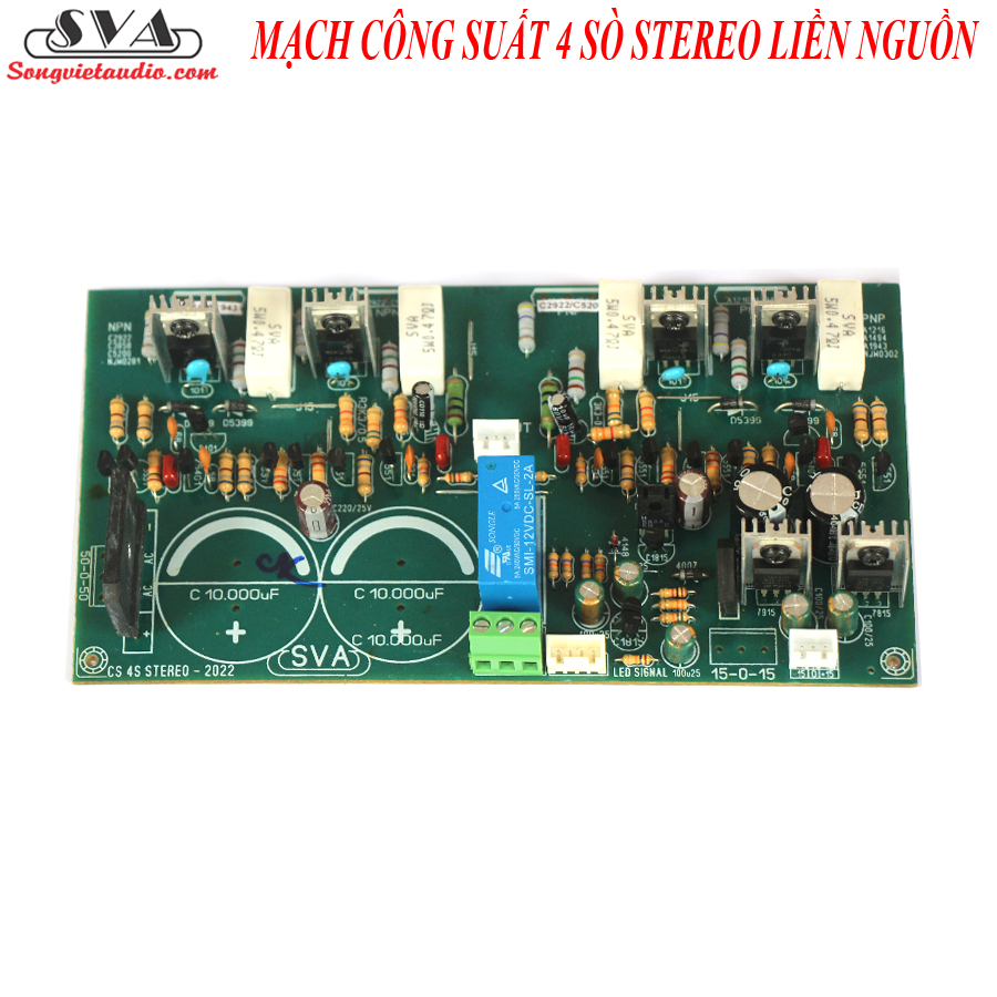 MẠCH CÔNG SUẤT 4 SÒ LIỀN NGUỒN STEREO (2 KÊNH) - 1 MẠCH