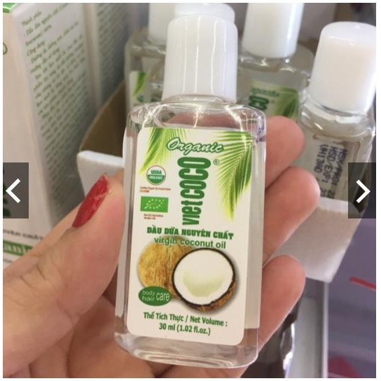 Dầu dừa nguyên chất ép lạnh Vietcoco 30ml